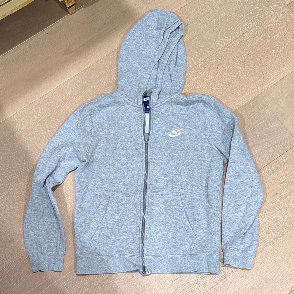 Nike Heather Gray Full-Zip Hoodie